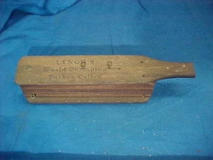 1958 LYNCH'S WORLD CHAMPION Wood TURKEY Game CALL - Picture 1 of 4
