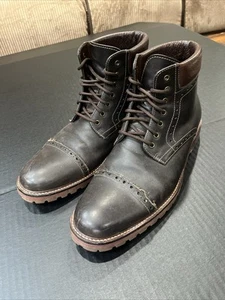 Warfield Grand Boots Mens 10.5 Brown  Presidio Leather Round Cap Toe NEED REPAIR - Picture 1 of 9