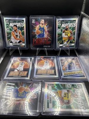 2024 Donruss Optic Lebron & Curry Lot(8): Multiple Inserts & Holo Parallels - Image 1 of 3