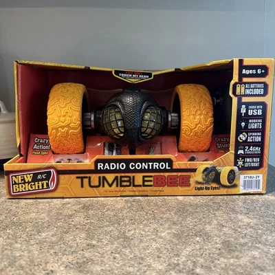 TUMBLEBEE RC 10” Talking Toy W Lights & Sound Jumps Flips Spins Remote New - Image 1 of 4
