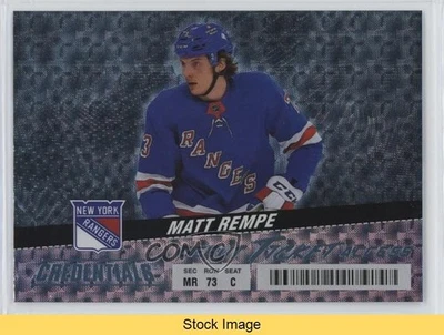 2024 Credentials Debut Ticket Access Horizontal Matt Rempe #128 Rookie RC READ - Image 1 of 3