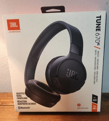 NIB✨Harman JBL Tune 670NC Wireless Noise Cancelling Over-Ear Headphones Black - Image 1 of 4