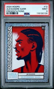 Alexandre Sarr 2024 Panini Hoops Presentazioni Rookie Astuccio Hit PSA 9 Wizards - Foto 1 di 2