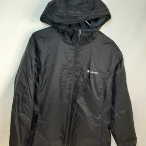 Columbia Women's XL Lined Black Jacket with Hood Full Zip - Picture 1 of 13