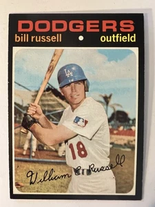 1971 Topps #226 - L.A. DODGERS Outfielder BILL RUSSELL 71174 - Foto 1 di 2