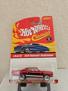 Hot Wheels Classics Series 1 1970 Plymouth Roadrunner Spectraflame Red E67. - Picture 1 of 1