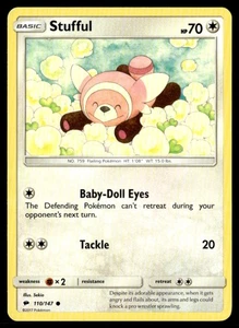 Stufful Common SM - Burning Shadows 110/147 LP Pokémon TCG - Picture 1 of 2