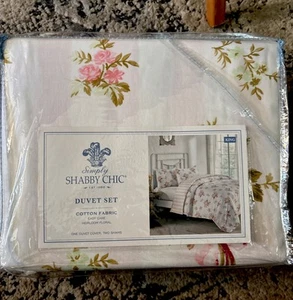 Simply Shabby chic duvet cover 3 Pieces One Duvet Two Shams Size Queen/Full - Picture 1 of 3