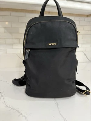 Tumi Travel Small Black Backpack 9x12” With 3 Zippered Compartments - Image 1 of 4