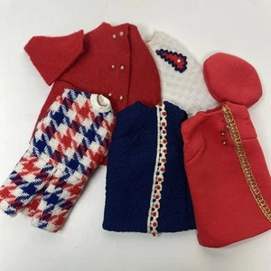 Vintage Barbie Skipper Tammy Pepper Mommy Made Handmade Red White Blue Clothing - Picture 1 of 11
