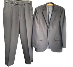 Tom English Men's Blue 2pc Suit Comfort Stretch Single Breasted Size 38R/Trs 34S - Picture 1 of 12