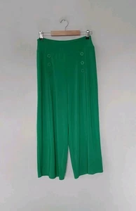Kim & Co QVC Sailor Cropped Stretch Hose Pants Medium Petite Emerald Green  - Bild 1 von 3