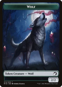 x4 Wolf MID Innistrad Midnight Hunt MTG 13/19 TOKEN M/NM 4x - Picture 1 of 1