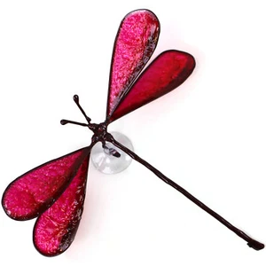 Libelle Wohnidee Dekoration Landhaus Fensterdeko Sonnenfänger Aufhänger in Rosa - Bild 1 von 4