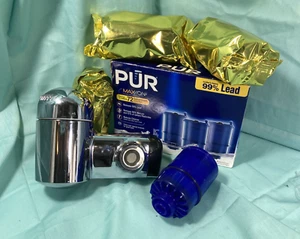 PUR Maxion Faucet Water Filtration System, Chrome, + New Box of 3 filters - Picture 1 of 7