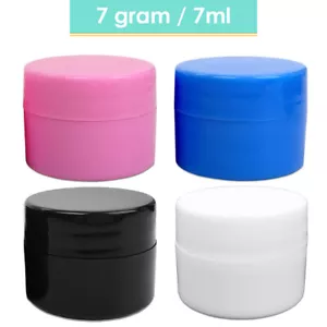 24 Jars 7 Gram High Quality Round Plastic Cosmetic Sample Container Jars - Picture 1 of 1