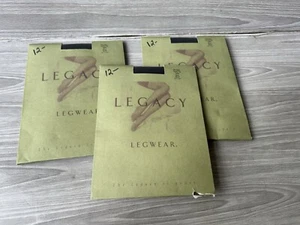 3 LEGACY LEGWEAR, Microfiber Control Top Tights, Black, Size B. New In Packaging - Picture 1 of 4