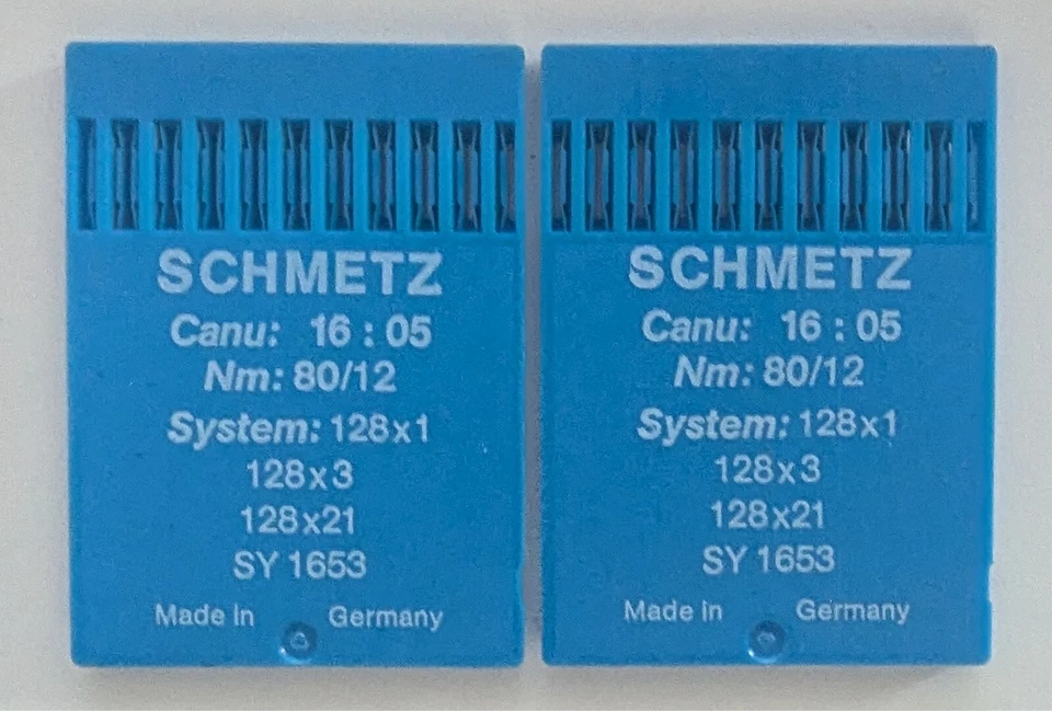20 agujas de coser SCHMETZ 128x1, 128x3, 128x21 tamaño Nm: 80/12 - ¡Envío GRATIS! Foto 1 de 1
