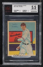 1934-36 National Chicle Diamond Stars R327 Earl Averill #35 BVG 5.5 HOF
