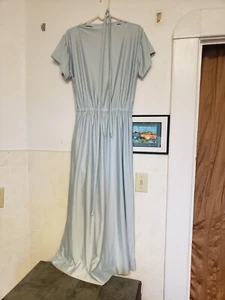 Handmade Vintage 70s Ethereal Flowy Evening Gown Prom Dress Simple Semi Formal M - Picture 1 of 9