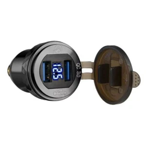 Quick Charge 3.0 Dual USB DIN Cargador Enchufe Cigarrillo Luz Adaptador - Imagen 1 de 7