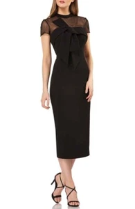 NWT $178 JS Collections Stretch Crepe Midi Dress 2 - Picture 1 of 6