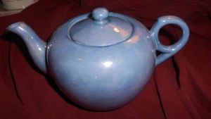 Vintage Hand Painted Blue Lustreware Tea Pot Replacement Shofu Japan- - Picture 1 of 5