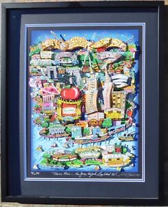 CHARLES FAZZINO 3D THERE'S MUSIC NEW YORK N.JERSEY LONG ISLAND TOO SIGNED FRAMED