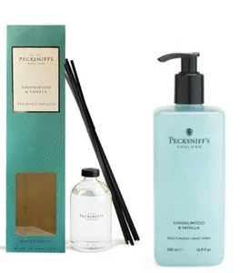 Pecksniff's Sandalwood & Vanilla 2PC Set Moisturizing Hand Wash+Diffuser NEW - Picture 1 of 1