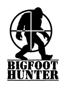 Bigfoot Hunter Decal #1 3.5"x5" Choose Color - Picture 1 of 2