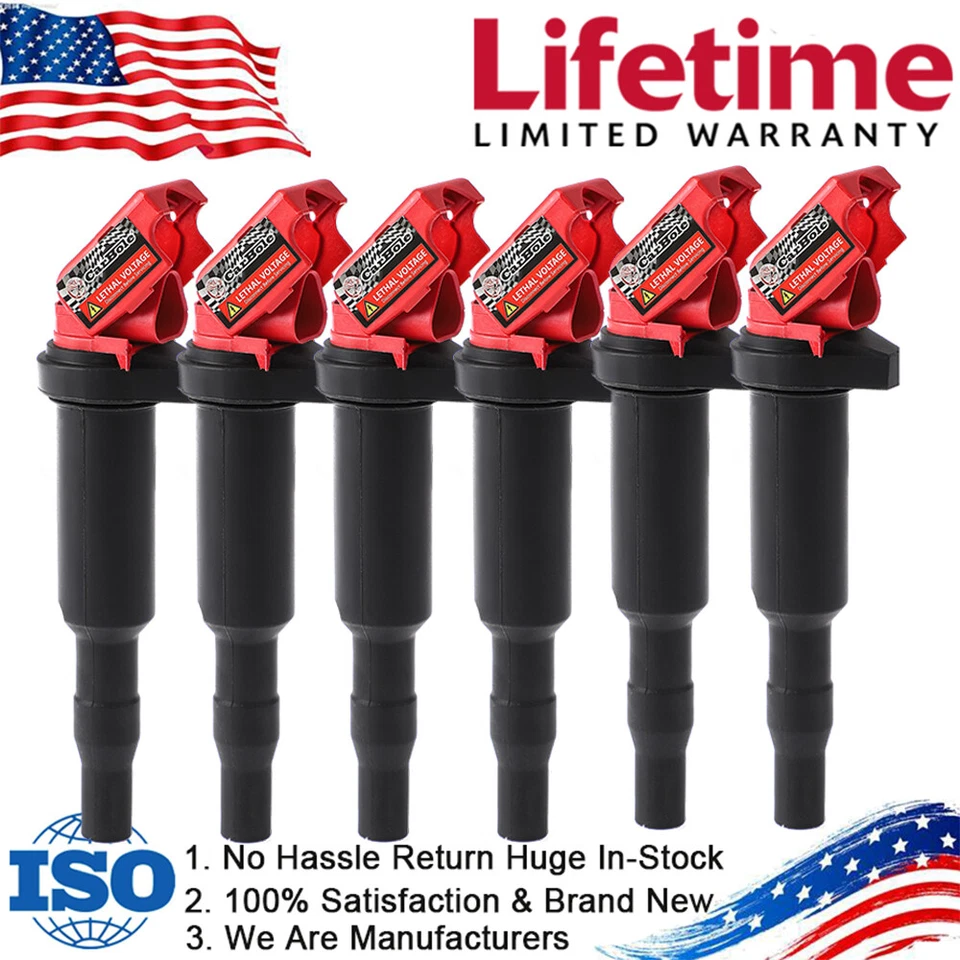 Paquete de 6 bobinas de encendido de alto rendimiento para BMW 328i 535i 550i 750i X3 X5 X6 UF592 Foto 1 de 4