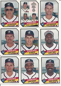 1989 Richmond Braves Minor League Team Set ,AAA, Atlanta Braves, 25 cards - Picture 1 of 3