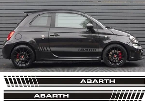 2x Calcomanías Rayas Laterales Compatibles con Fiat 500.595.695 Abarth Graphics ft1 - Imagen 1 de 4