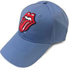 Rolling Stones Baseball Cap Embroidered Classic Tongue Logo Denim Blue Band Hat