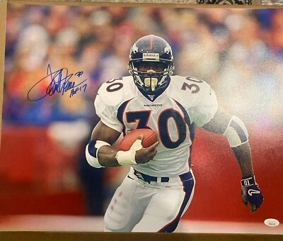 Terrell Davis Signed Autograph 16x20 photo JSA Certified Denver Broncos  - Image 1 of 2