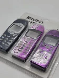 Lot Nokia 5100 Original OEM Cell Phone Face Plate Part 5120 5160 Purple Flowers - Picture 1 of 14