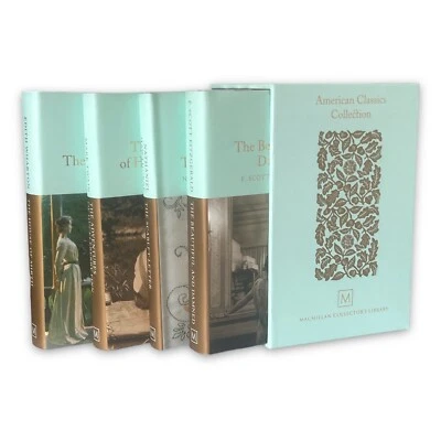 4 Book Boxed Set by Twain, Fitzgerald, Wharton, Hawthorne - Classics Hardcover Foto 1 de 4