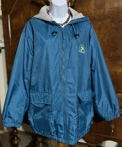 Vintage Basic Editions Alaska Golf Jacket Large Green Jersey-Lined Hooded Preown - Picture 1 of 16