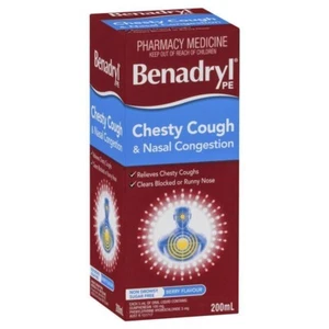 Benadryl PE Chesty Cough & Nasal Congestion Non-Drowsy Berry Flavour 200mL - Picture 1 of 1