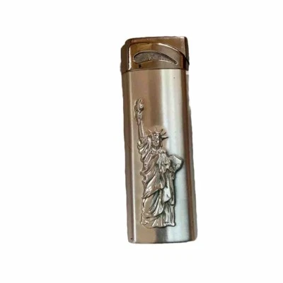 Vintage Unique Statute Of Liberty Silver Lighter - Image 1 of 4