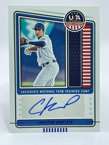 2023 USA Stars & Stripes CHRISTIAN KNAPCZYK Auto BLUE AUTOGRAPH Free Shipping