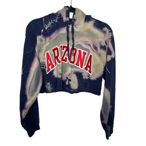 Gear for Sports small blue tan red Arizona tie dye cropped hoodie women’s - Picture 1 of 4