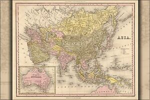 Poster, Many Sizes; Map Of Asia 1844