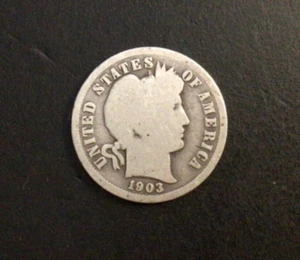 1903-O Barber Silver Dime, G+ Details. C121 - Bild 1 von 2