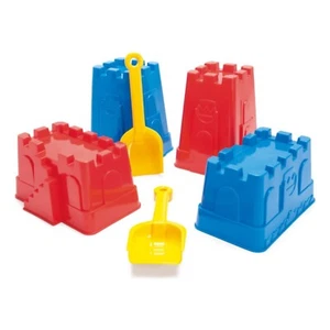 Dantoy Sandburg-Formen und Schaufel 6 teilig Strand Sand-Kasten Sand-Spielzeug - Bild 1 von 1
