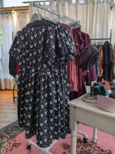 Dress Busy Mushroom Brand 🍄 Made In USA Squirrel Pattern Black And White. - Picture 1 of 5
