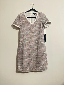 CARLISLE Collection Size 8 Dress Spring Tweed  MIDI Pink Multicolor $598, NWT - Picture 1 of 5