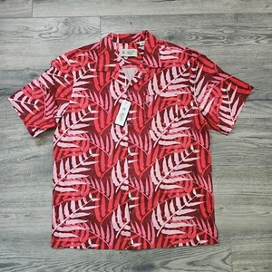 Penguin Men's Size Medium Hawaiian Shirt Red By Munsingwear New With Tags - Picture 1 of 6
