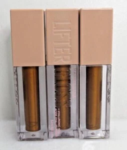 MAYBELLINE LIFTER GLOSS + HYALURONIC ACID 018 BRONZE 0.18 OZ - LOT OF 3 - Picture 1 of 3