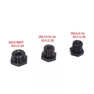 3pcs Automotive Oil Filter Threaded Adapter 1/2-28 to 3/4-16 13/16-16 3/4 NPT - Picture 1 of 10